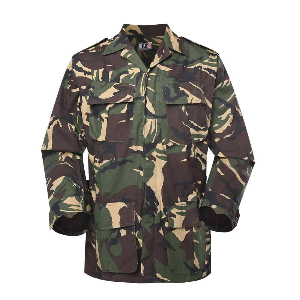 XINXING Woodland Camouflage BDU Tactical Uniform Combat Uniform Camouflage Uniform for Cambodia Outdoors Training