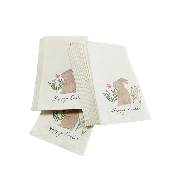 Custom 33*40 cm 1/6 Fold 2 ply Printed Personalized Beverage Napkins For The Bar
