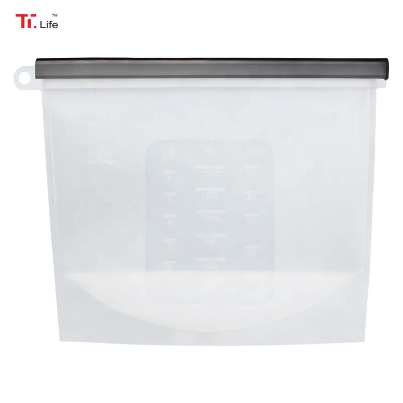 Food Grade Reusable Silicone Liquid Sandwich Packing Bags Food Storage Bags
