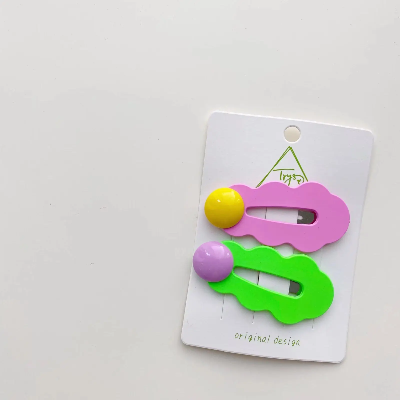 Cute Colorful Beans Design Baby Hair Grip Headwear Accessories Girls Hair Clips