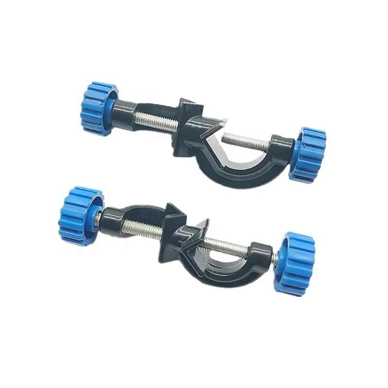 Лабораторный зажим с 3 зубцами стильная головка резиновым покрытием черный для лабораторной