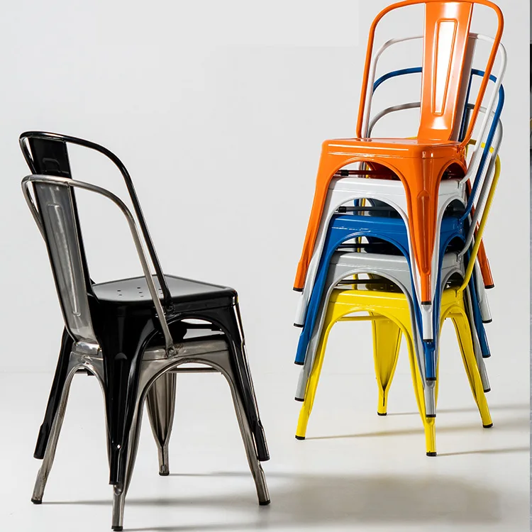 Винтажное железное обеденное кресло в стиле индастриал, стул для стола в стиле молочного чая, кофе, горячий горшок, металлическое кресло, стул для отдыха