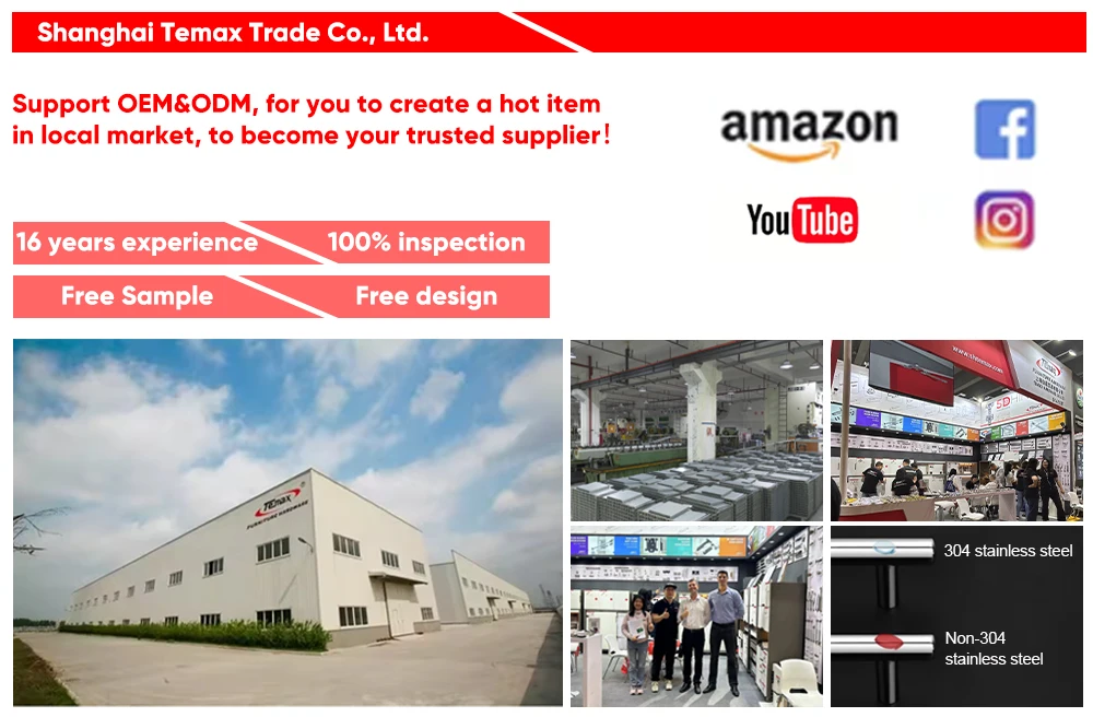 Temax BS02 Cabinet Concealed Wardrobe Sliding Door Hardware Sliding Door System for Interior Push Door