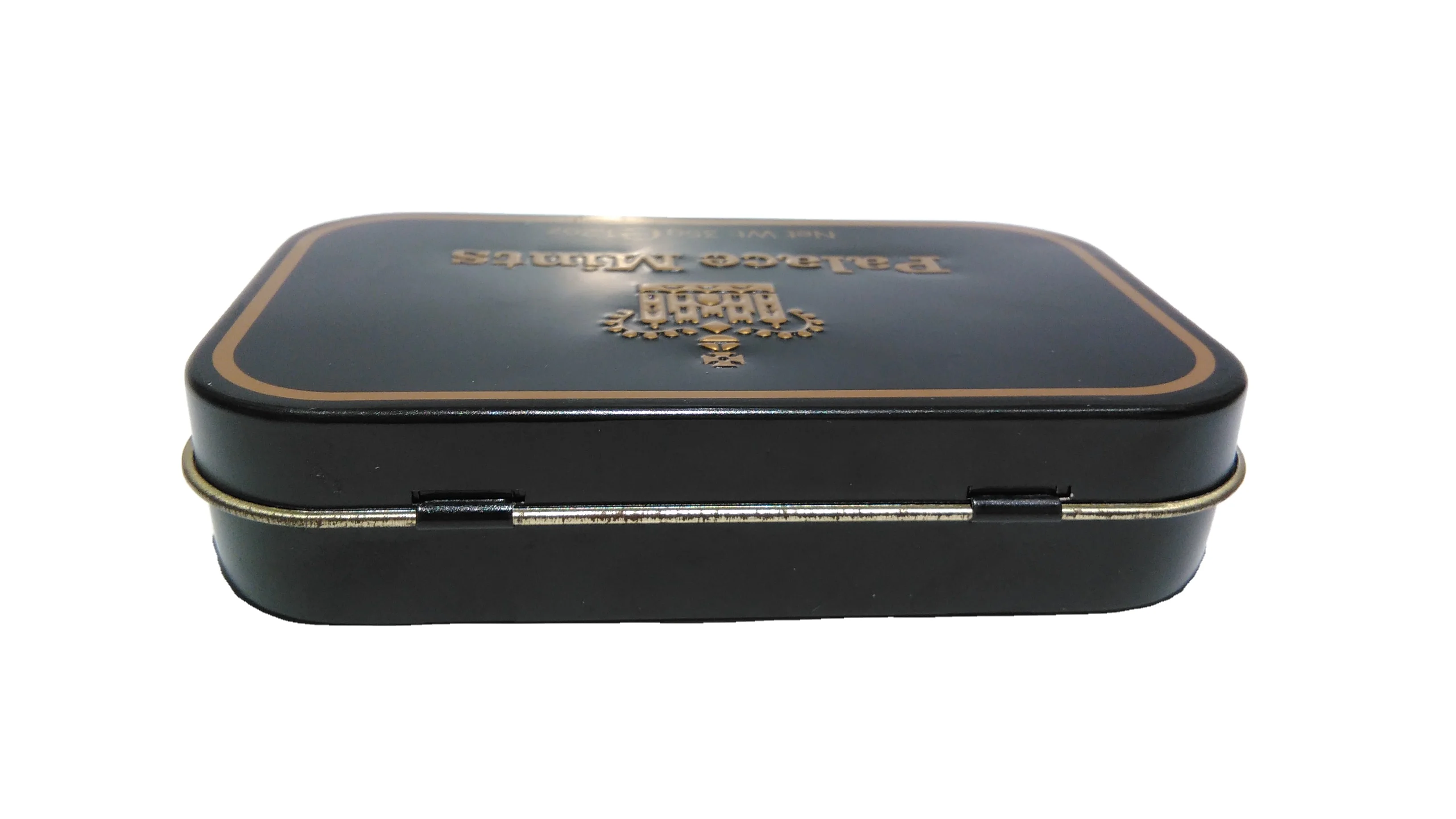 Mini mints rectangular shape tin can with hinged