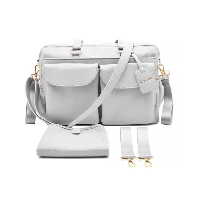 3 в 1, функциональные веганские Сумки для пеленок из искусственной кожи