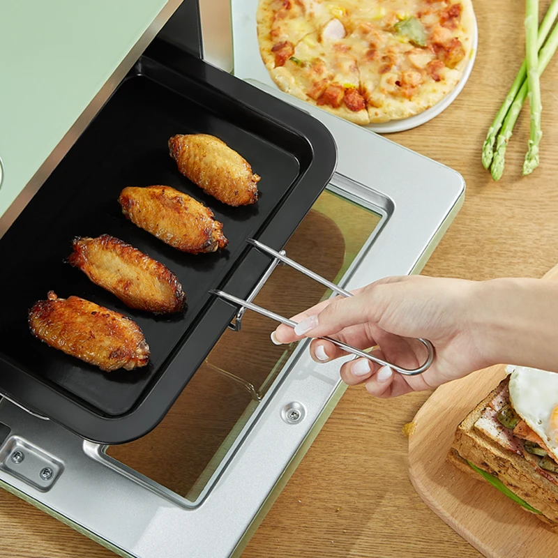 Kitchen Tabletop Mini Donuts Toaster Oven 10L 1300W Toaster Oven Retro Convection Steam Microwave Oven