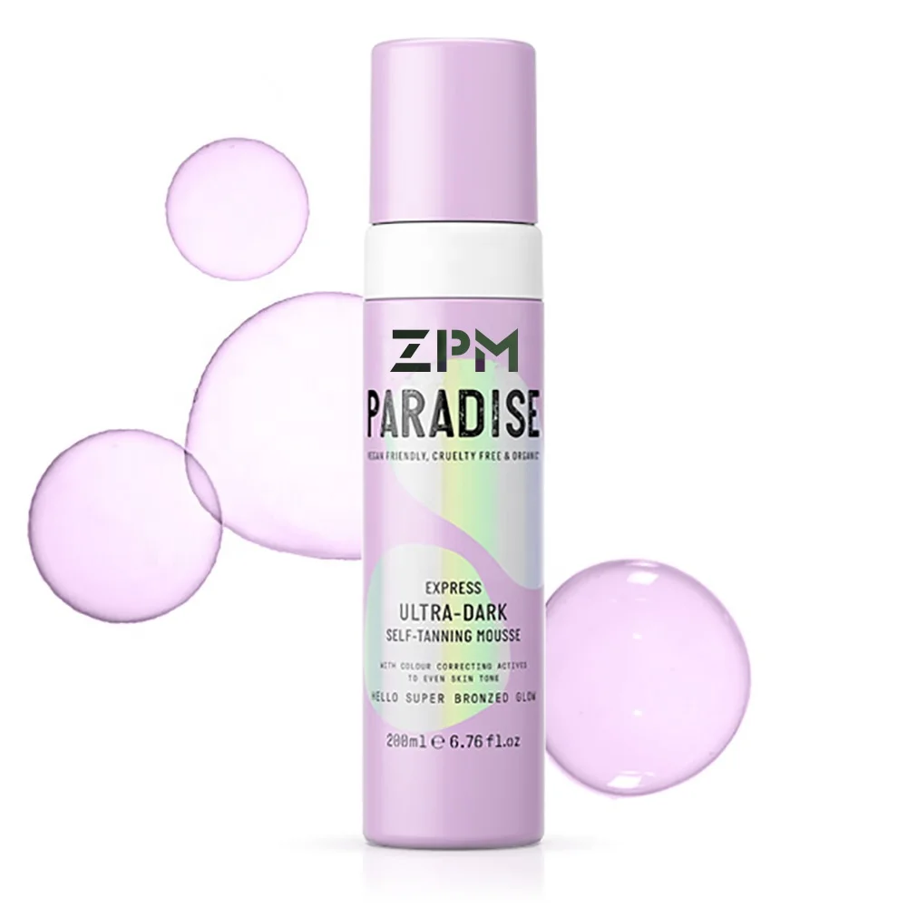 ZPM OEM/ODM Private Label Natural Organic Coconut Sunless Tanning Mousse Self Tanner Fake Tan Foaming Bronzing Mousse Spray Tan