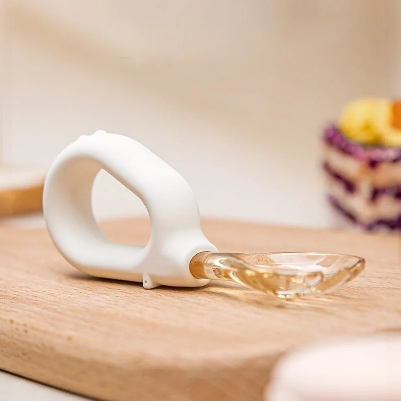 Newsun Silicone PPSU Baby Spoon And Fork Set Feeding Food Safety For Babies Training