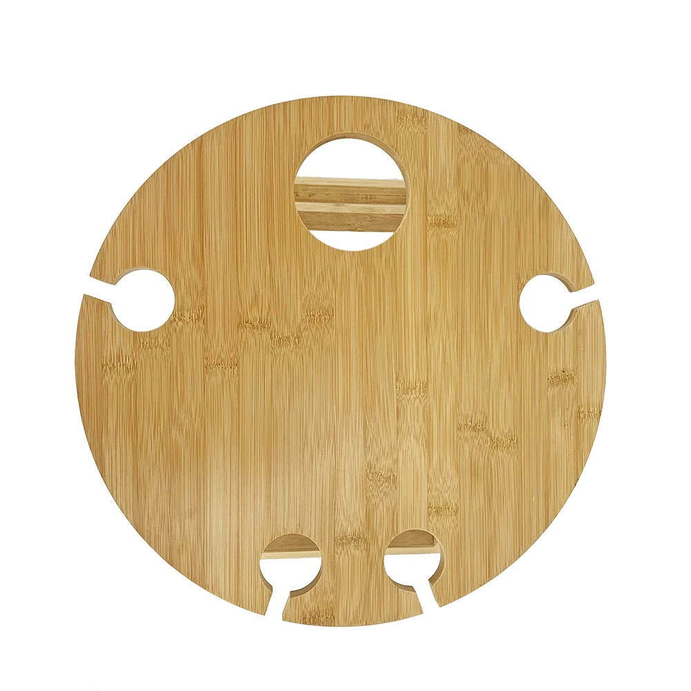 Custom bamboo portable camping table  bamboo folding picnic table bamboo outdoor wine table