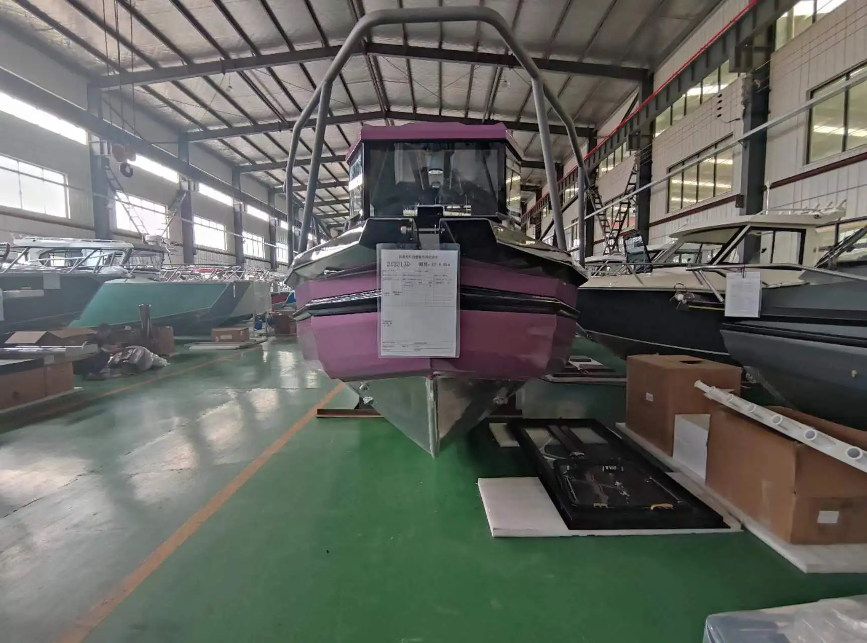 2024 new 6.85 meters Easycraft aluminum fishing boats luxury yacht with cabin for fishing speed boats for sale