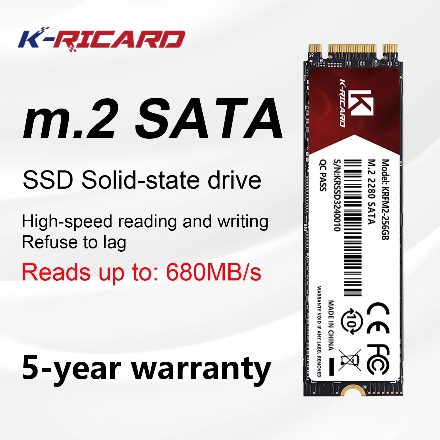 K-ricard 2280 NGFF M.2 Ssd 512GB 1TB 256GB Internal Hard Disk M2 SATA SSD Solid State Drive