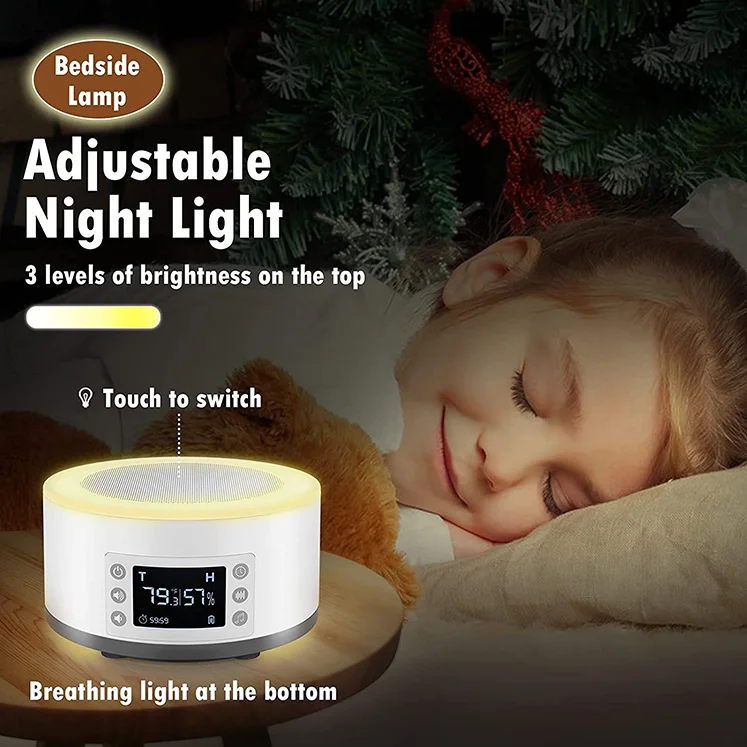 Asmr Device 48 Meditation Music White Noise Sound Machine Place at the Bedside Night Light for Baby sleeping