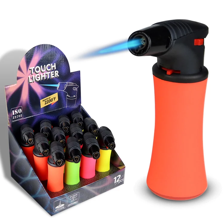 Powerful Windproof Refillable Single Flame Butane Gas Blow Cigar Torch