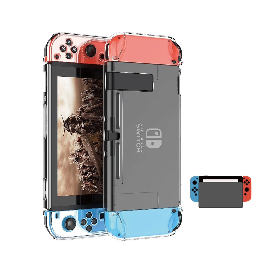 Hard Crystal Transparent Shell Case Dustproof Protection for Nintendo Switch Console