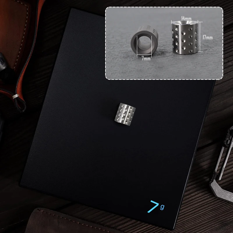 Titanium alloy EDC Rope Buckle Parachute Travel Accessory Bracelet Necklace Bead DIY Pendant Lanyard Bead Metal Knife Cord Beads