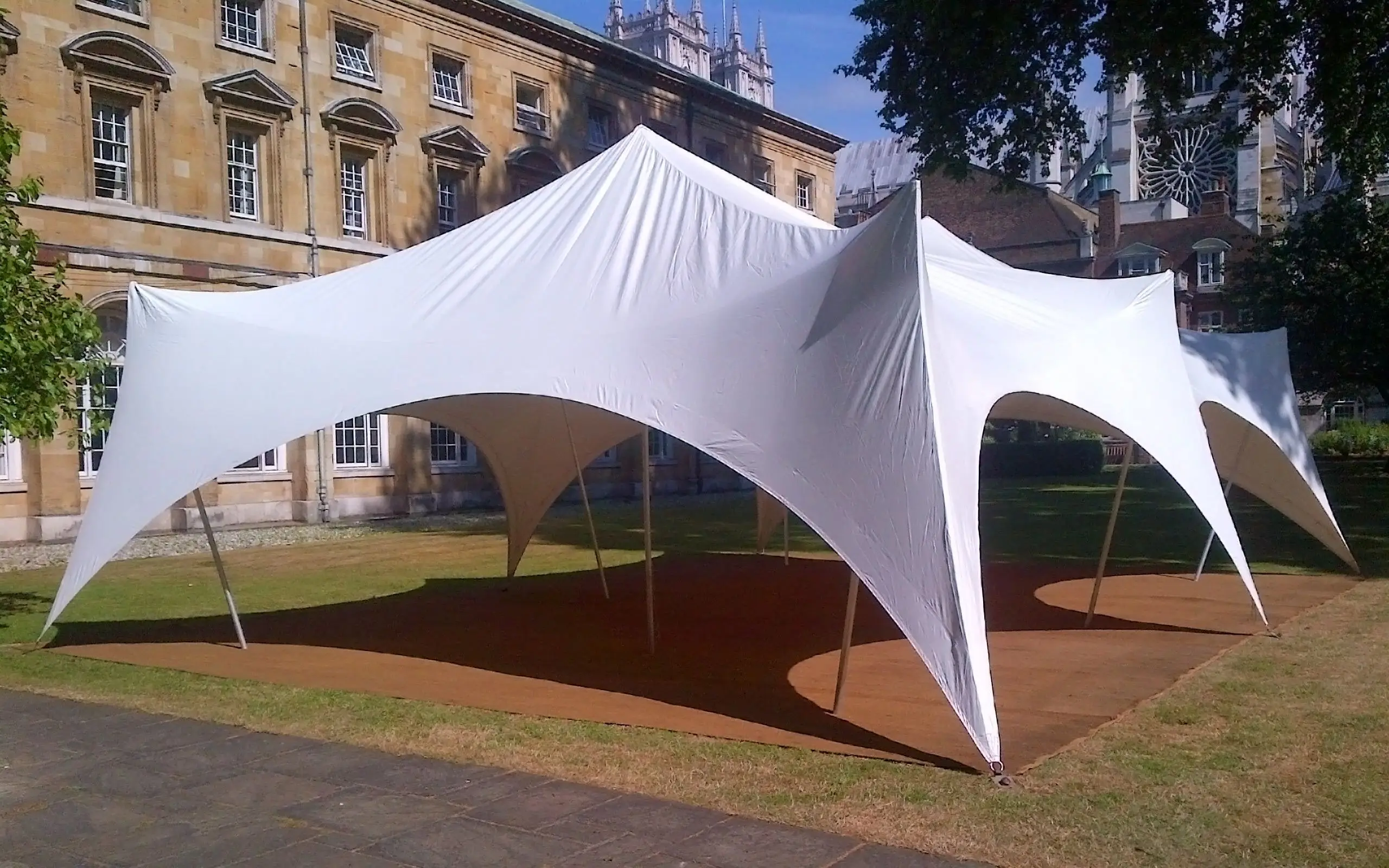 Waterproof flame retardant double PU coating four ways elastic outdoor canopy stretch tent