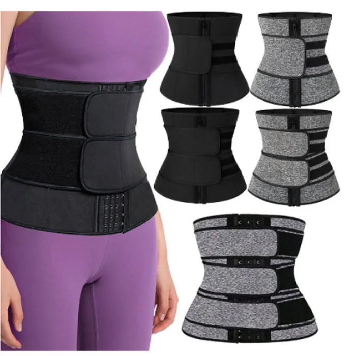 Fashion Women Sauna Effect Neoprene Body Shapes 3 Strap Slimming Corset Waist Trainer Belt