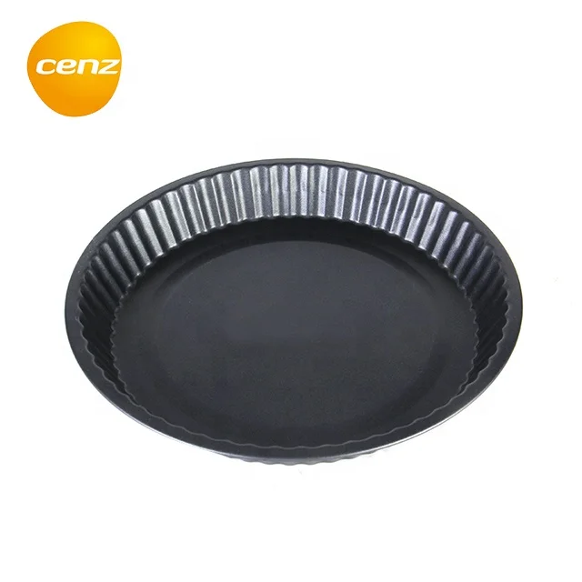 Nonstick Large Pie Pans Carbon Steel Round Fluted Tube Cake Mold  Plate Deep Baking Tray Quiche  Pie Tart Pan Bakeware Factory