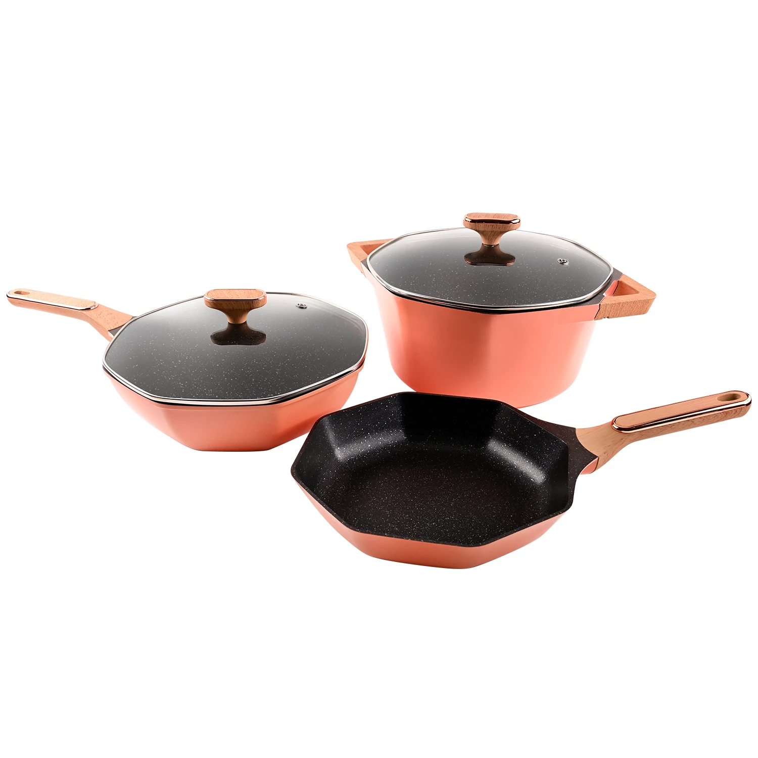 Хит продаж, набор из 8 шт., классический алюминиевый литой антипригарный набор кухонной посуды, кухонные наборы