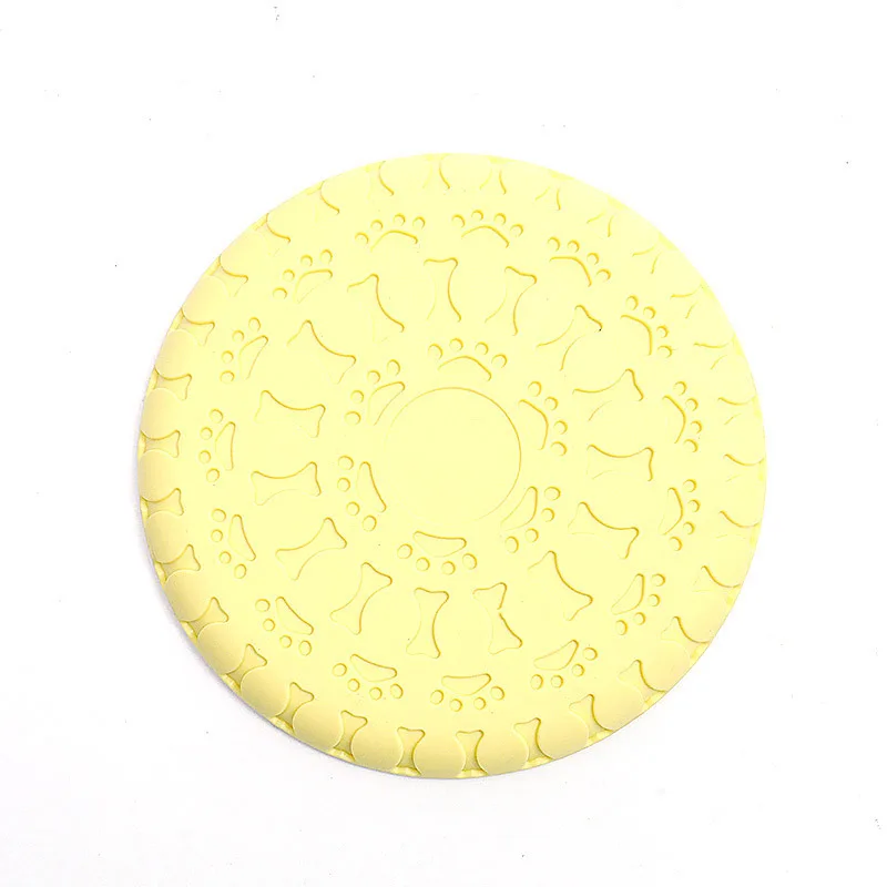 Dog Disc Toys Throwing Dog Toy Flying Saucer Outdoor Flight Training Soft Rubber Material Pet Colorful Playing Toy