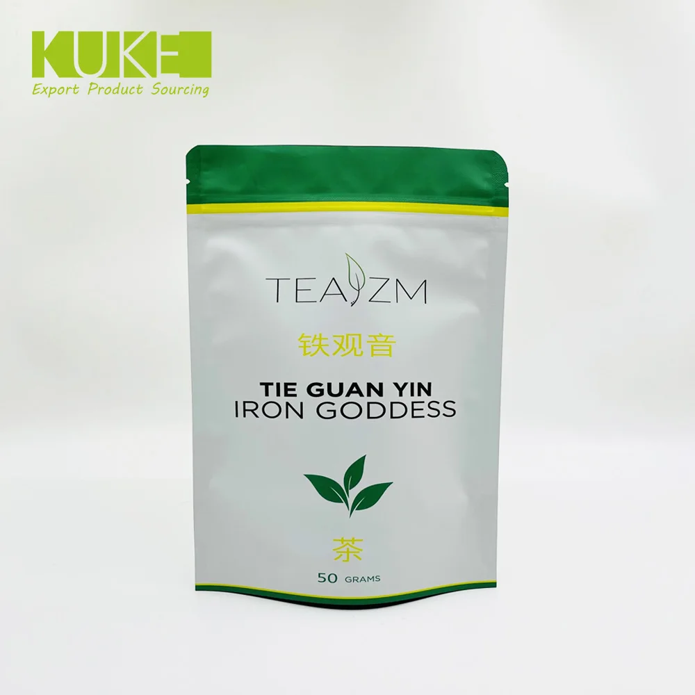 Custom resealable clear window herb powder stand up ziplock packing pouch spices seasoning packaging bag with label