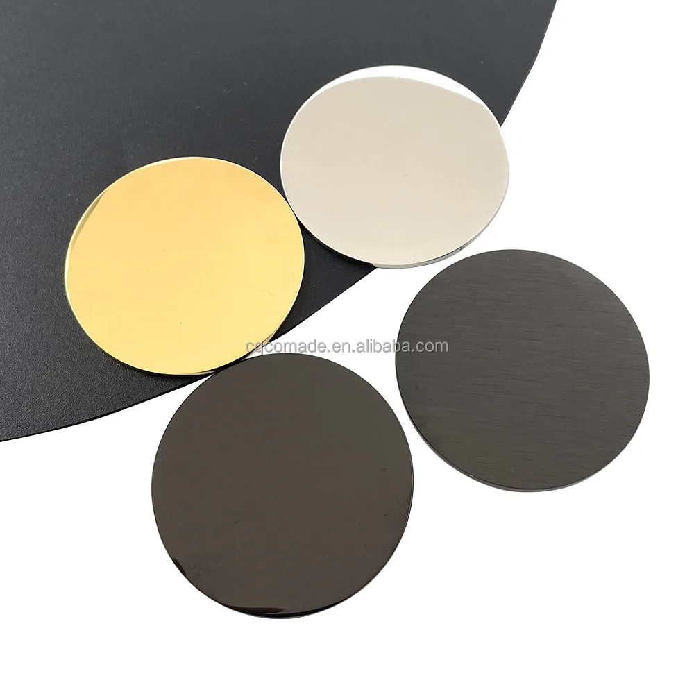 IN STOCK 40 mm Stainless Steel Coin Blanks Gold Silver Black Coin Metal Disc for Engraving