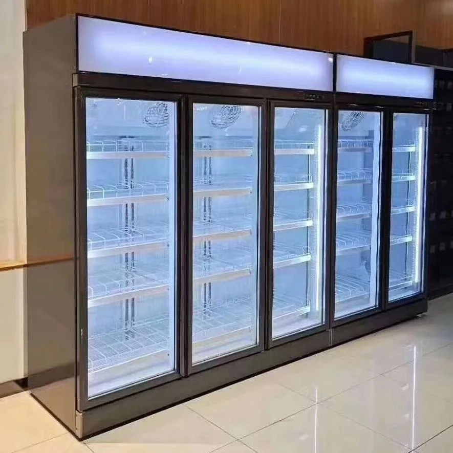 Foshan Factory hot sale commercial freezer 1500L Sub zero supermarket display upright freezers