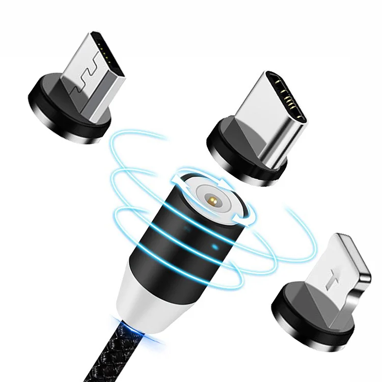 3 в 1 Плетеный Micro Usb кабель, зарядное устройство, Магнитный зарядный кабель, данные 3 En 1, кабели типа C для Iphone