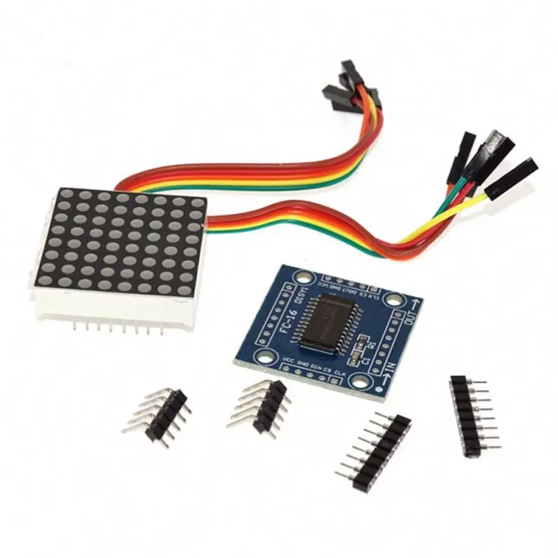 Supports multiple modules cascade FR4 max7219 dot matrix 8x8 led display module