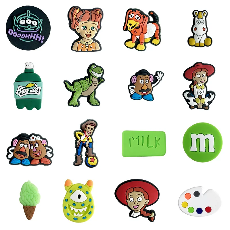 Hot Sell Mix Styles Shoes Decoration Accessories Buckle Rubber Soft PVC Wholesale Custom Cartoon Simpsons Shoe Charms