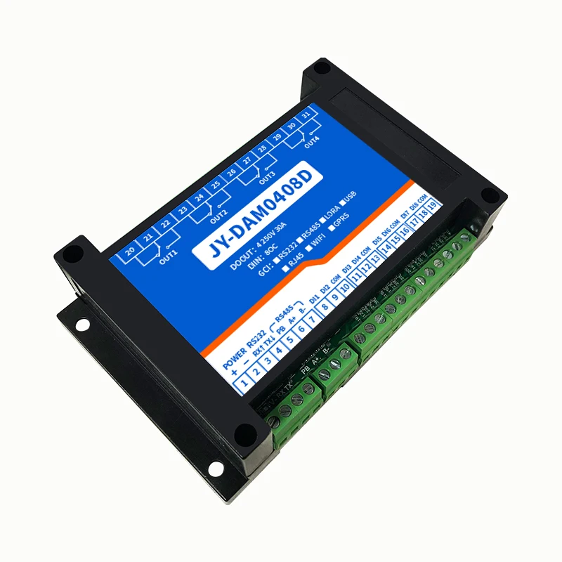 DAM0408D 4 way WIFI Ethernet relay output alarm module network Modbus tcp communication