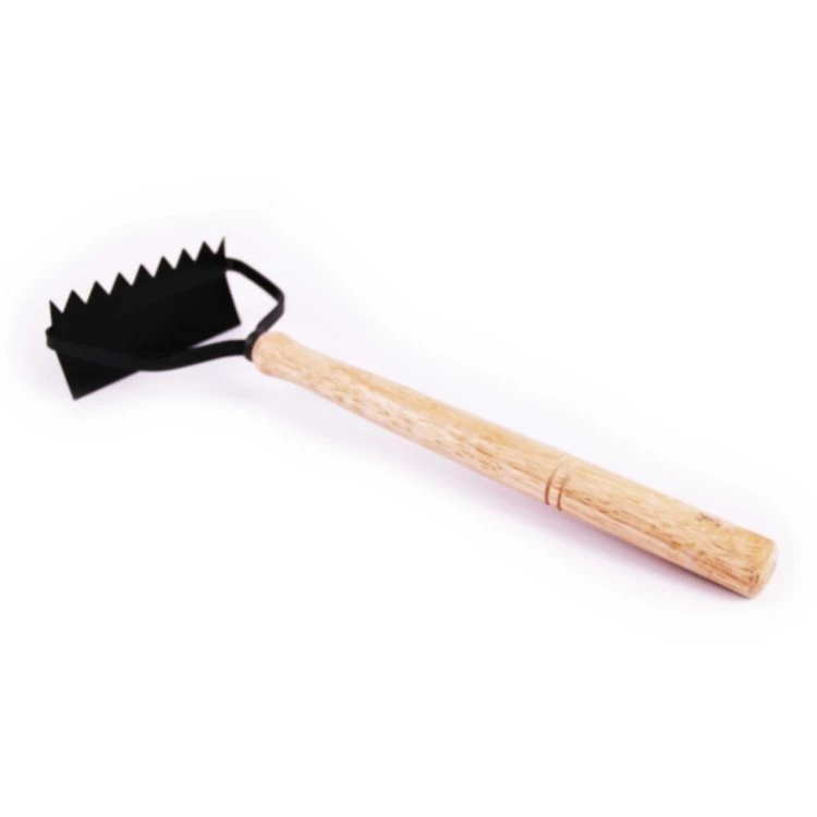 High Quality OEM     wooden  Shear Piece Coarse Wholesale lossening soil  Gardening weedingTriangle blade  harvesting rake