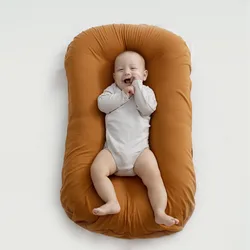 Portable Washable Infant Floor Seat Newborn Essentials Organic Cotton Baby Nest Sleeping  Baby Lounger 2022