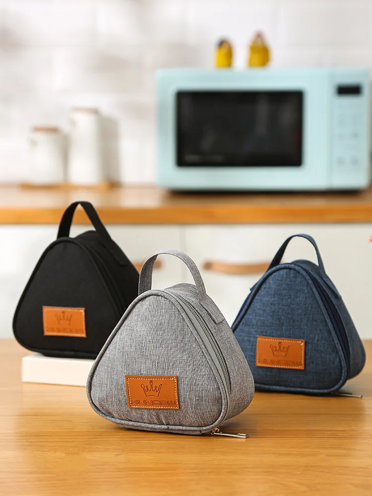 New triangular insulation bag mini aluminum foil primary school student rice ball bag
