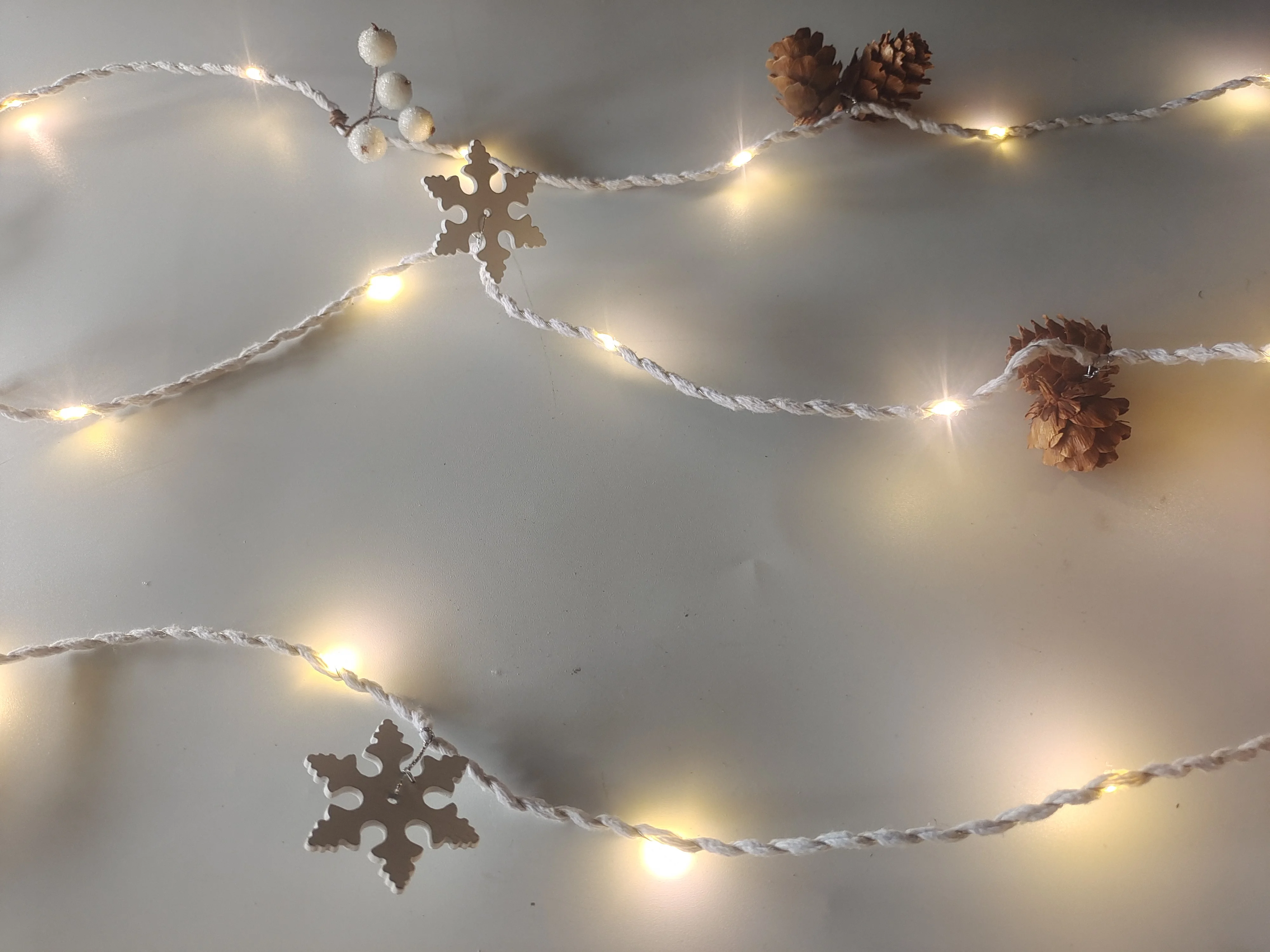 Hot Sale Christmas Snowflake Decorate Strip Light Led Silver Wire String Bedroom Outdoor Garden Party Home Lighting
