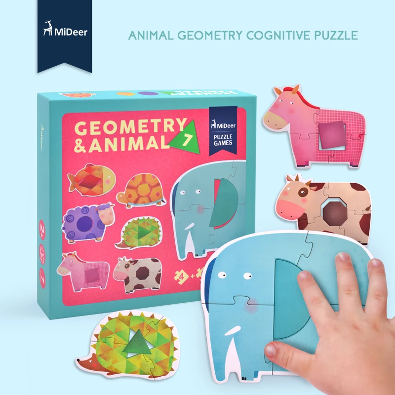 
Mideer Children Educational Cartoon Animal Puzzle Games Toys 