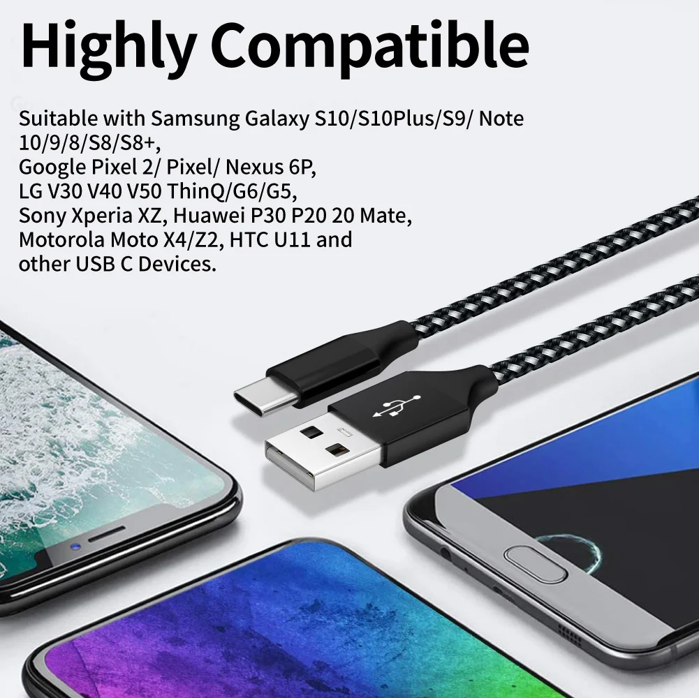 Новый 3a Быстрая зарядка Type-C Mirco мобильный телефон USB кабель для iPhone