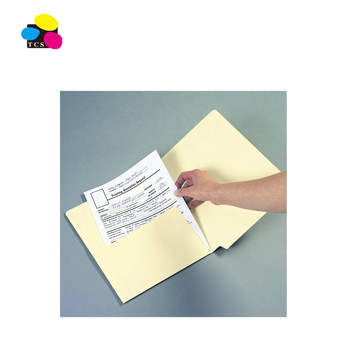 Ebay Top Sale 11Pt Manila Paper End Reinforced Tab Manila File Folder With 1 Pocket For Office/School