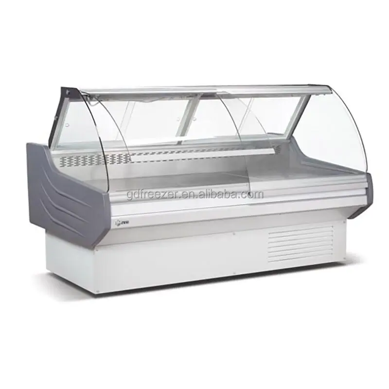 Commercial Hot showcase Hot food cabinet showcase Warm Deli display cabinet with curved glass