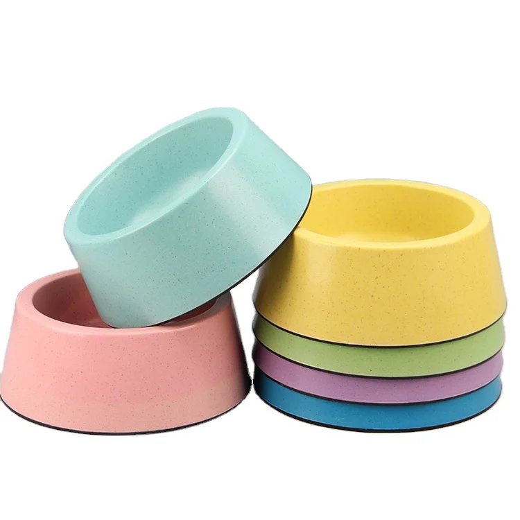 Anti Overturning Stress Ease Anti Gulping Cute Pet Food Water Dispenser Bowl Separate Dry and Wet Classical Feeder Bowl