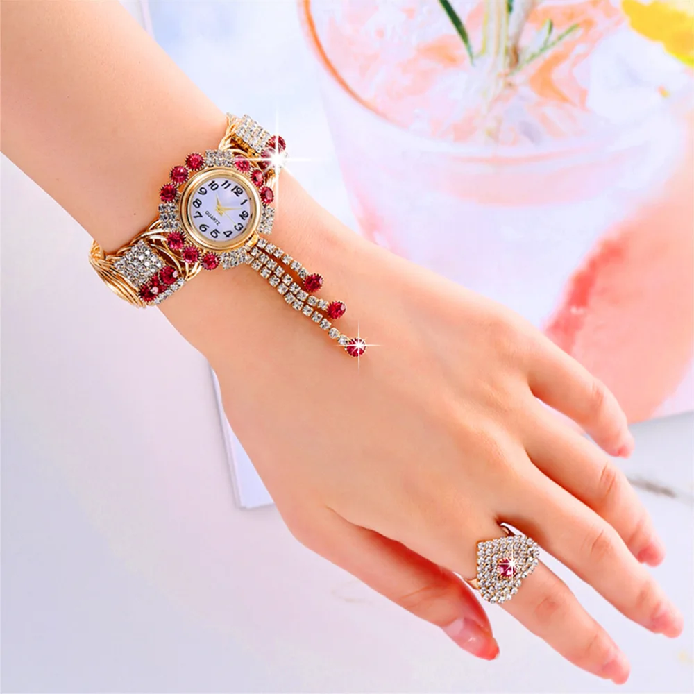 Fashion Women Watch with Shiny Diamond Watch Ladies Luxury Brand Ladies Casual Women Bracelet Crystal Watches Relogio Feminino
