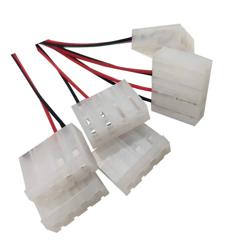 Manufacturer OEM molex connector 3 pin male 2510 to Connector 4 pin Wires Jumper Cable Assembly 15cm 2.54mm