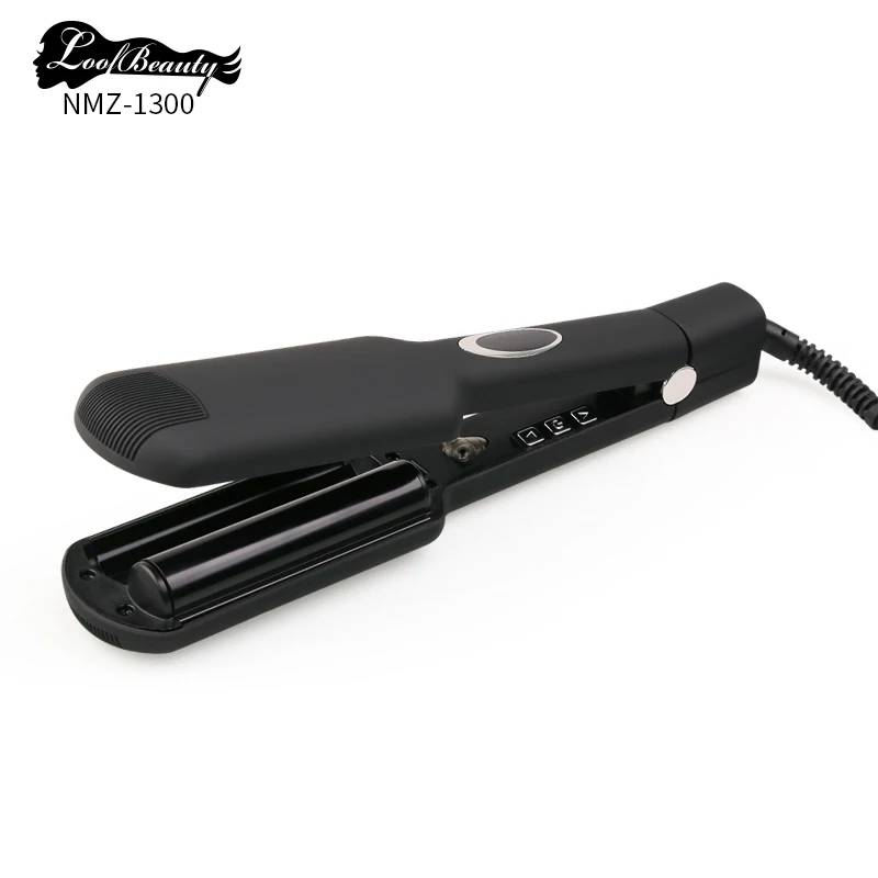 Straight hair curling dual-use artifact curling stick LCD display five-tube wave curling straight plate clip home