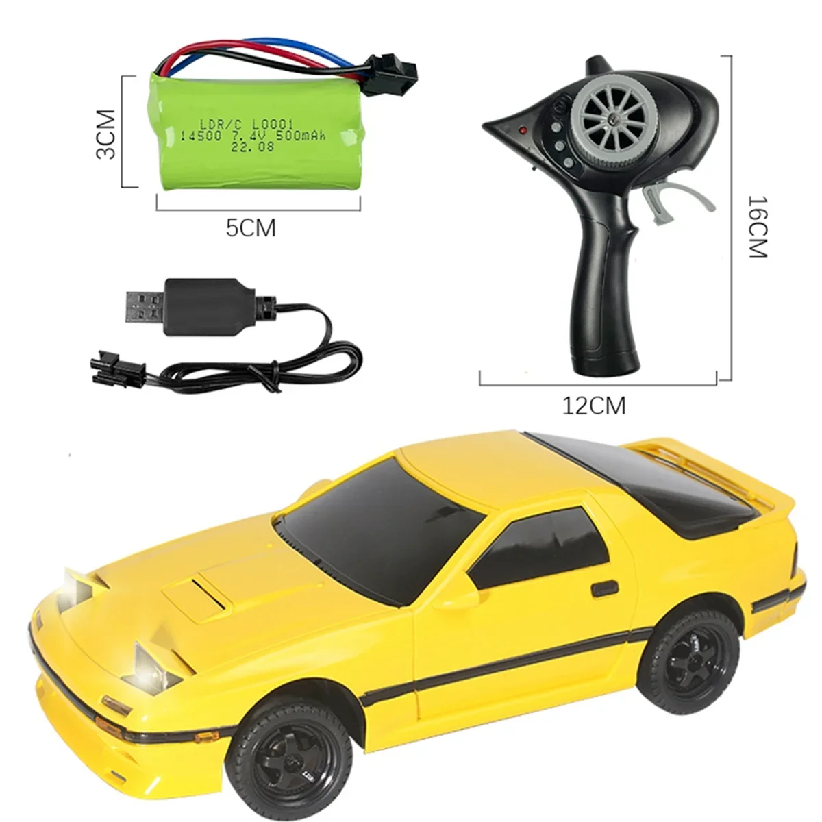 2.4G 2WD RC Car LDRC A01 A02 FC NSX RTR Drift Vehicles LED Lights 1/18 Full Scale Controlled Model Children Toys Gifts
