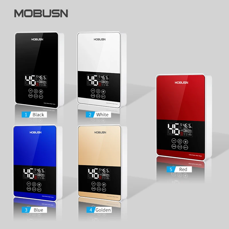 Global Best-selling Thermostat for Shower Stainless Steel Custom Ce Touch Button IPX4 6000W Remote Electric Water Heater