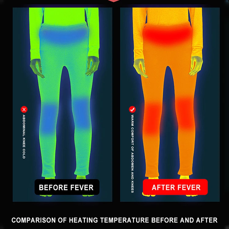 Electric Heated Trousers Mens Women Carbon Fiber Winter Warm Usb Intelligent Heat Cotton Thermal Pants