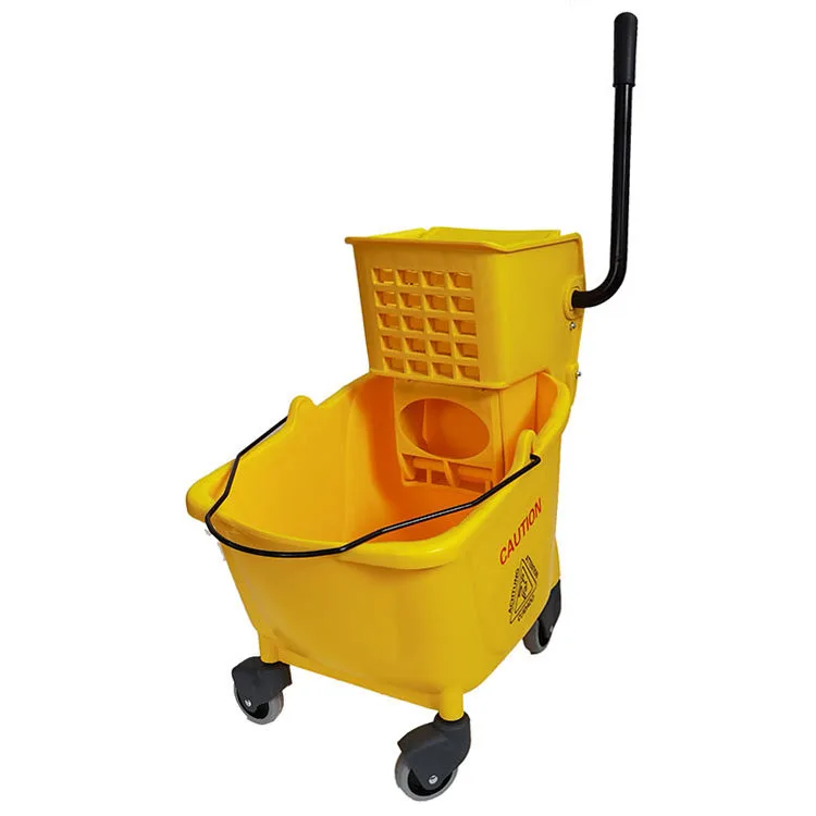 Custom 32L Hotel Cleaning House Keeping Hand Pull Small Single Mop Wringer Trolley
