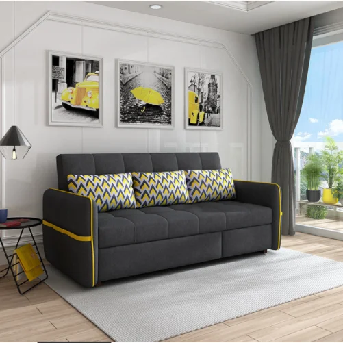 Hot Selling Malaysia Furniture Living Room Soft Fabric Foldable Sofa Cum Bed