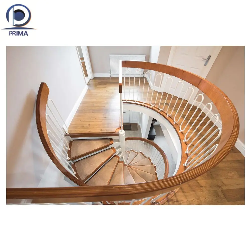 Prim Affordable Wrought Iron Commercial Staircase Popular Style Used Residential Curved Stairs For Sale