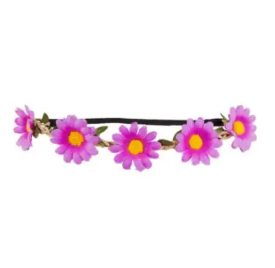 Hot Sale Flower Headband Festival Hippie Hawaiian Many Colour Fancy Dress Accessories